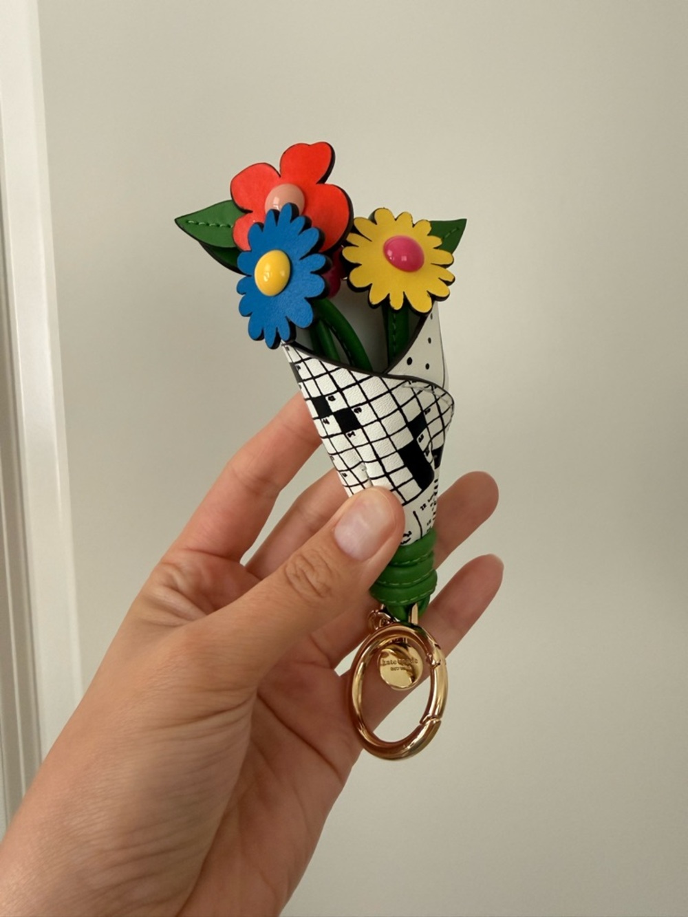 Kate Spade Newspaper Bouquet Keychain